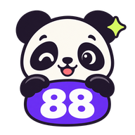 Logo panda dengan angka 88